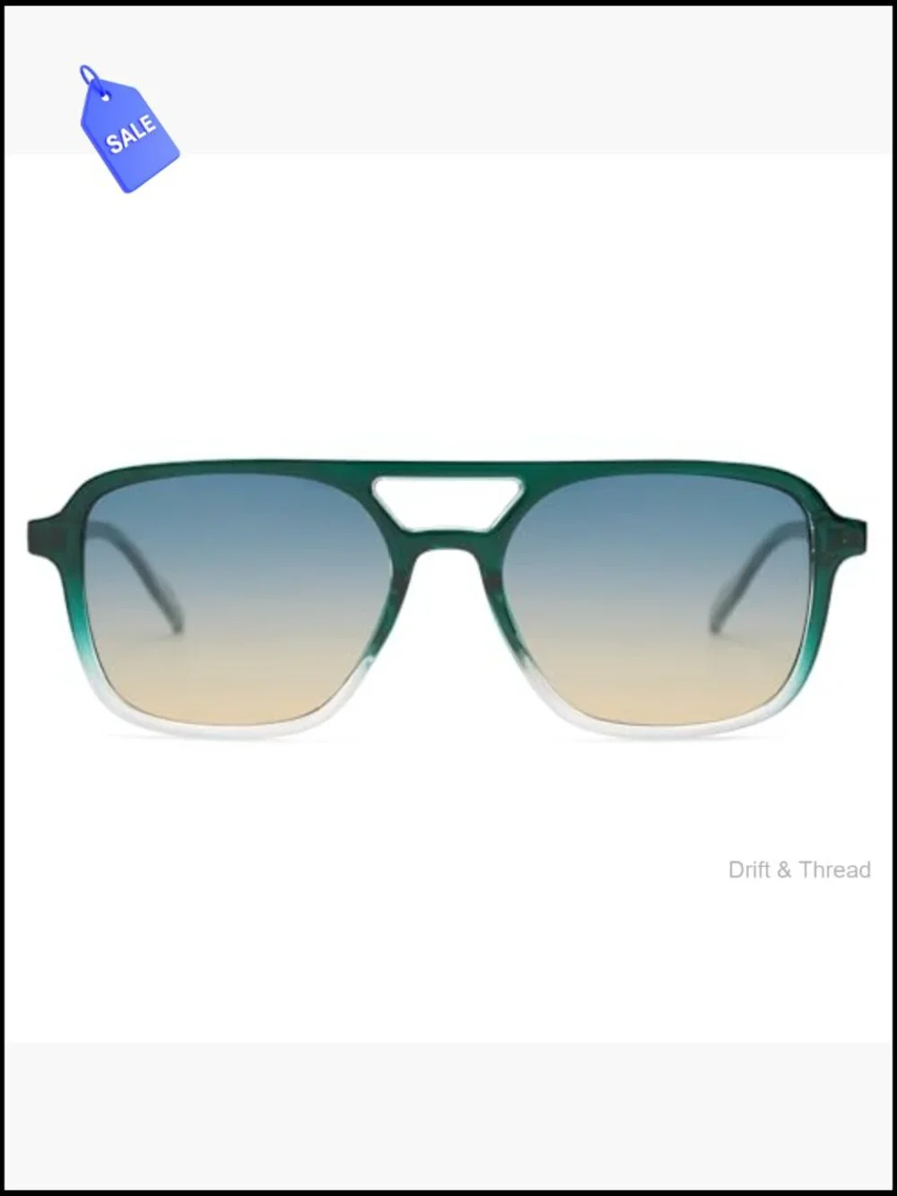 Retro Aviator Sunglasses UV400 Protection Unisex Classic Rectangle Shades